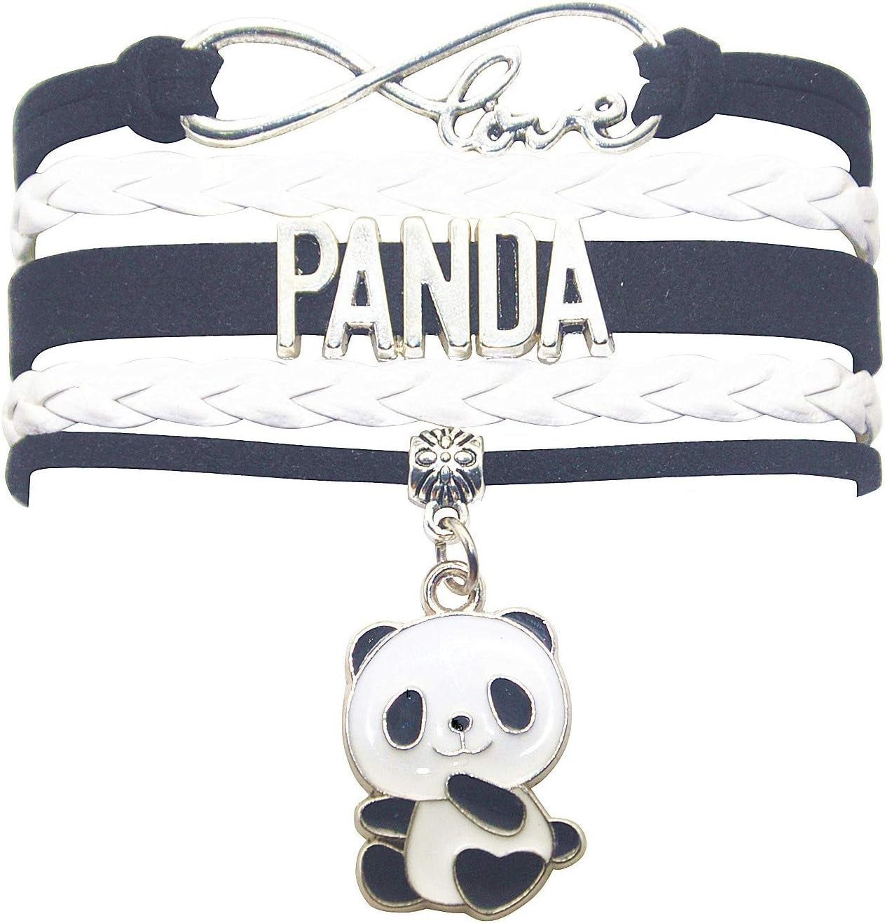 Panda Bracelet Jewelry Bear - Cute Infinity Love Panda Charm Bracelet Gifts for Girls, Women, Men, Boys