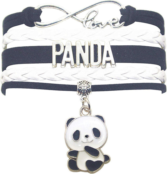Panda Bracelet Jewelry Bear - Cute Infinity Love Panda Charm Bracelet Gifts for Girls, Women, Men, Boys