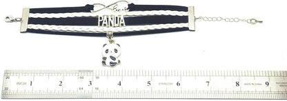 Panda Bracelet Jewelry Bear - Cute Infinity Love Panda Charm Bracelet Gifts for Girls, Women, Men, Boys